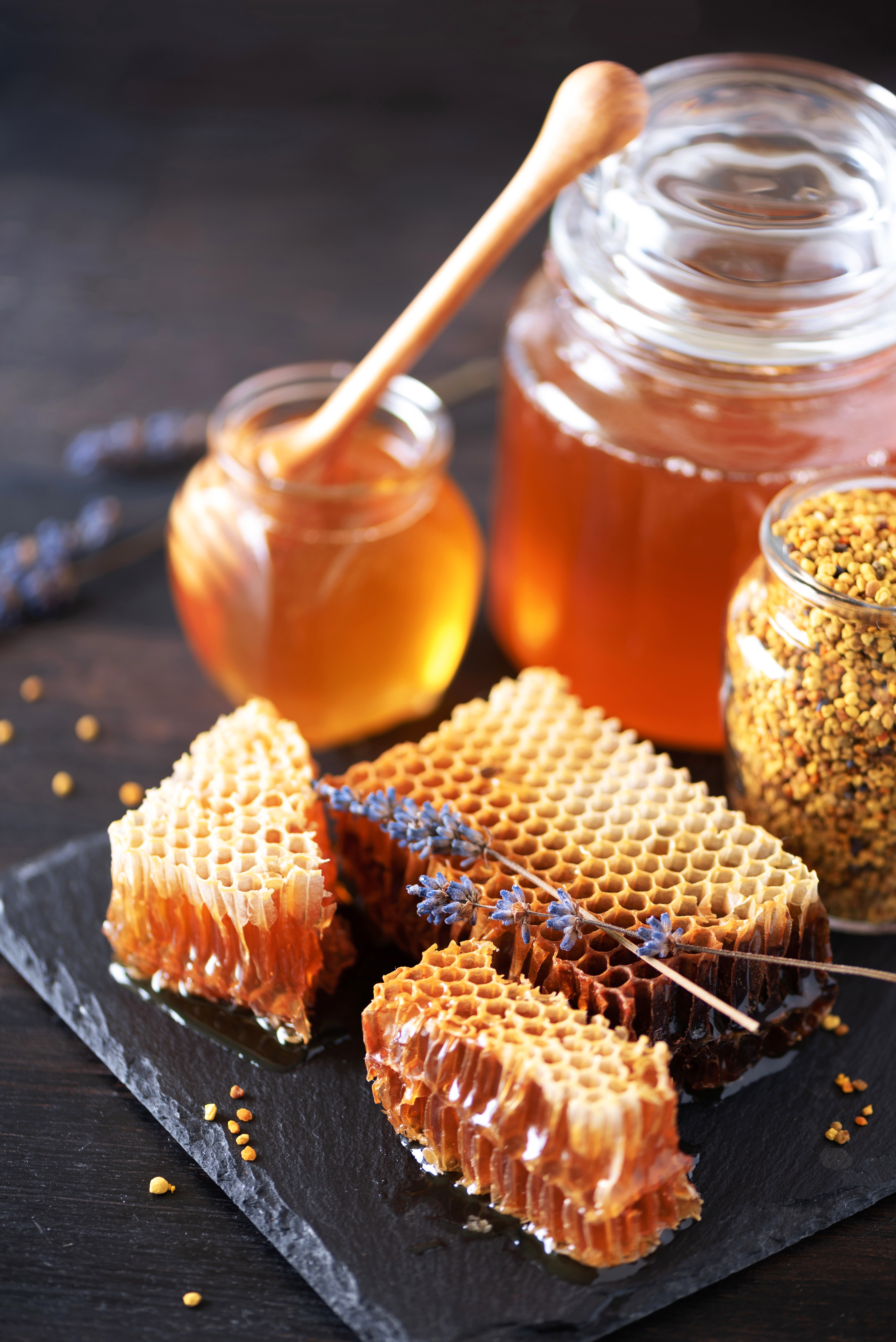 Honeycomb Honey Jar