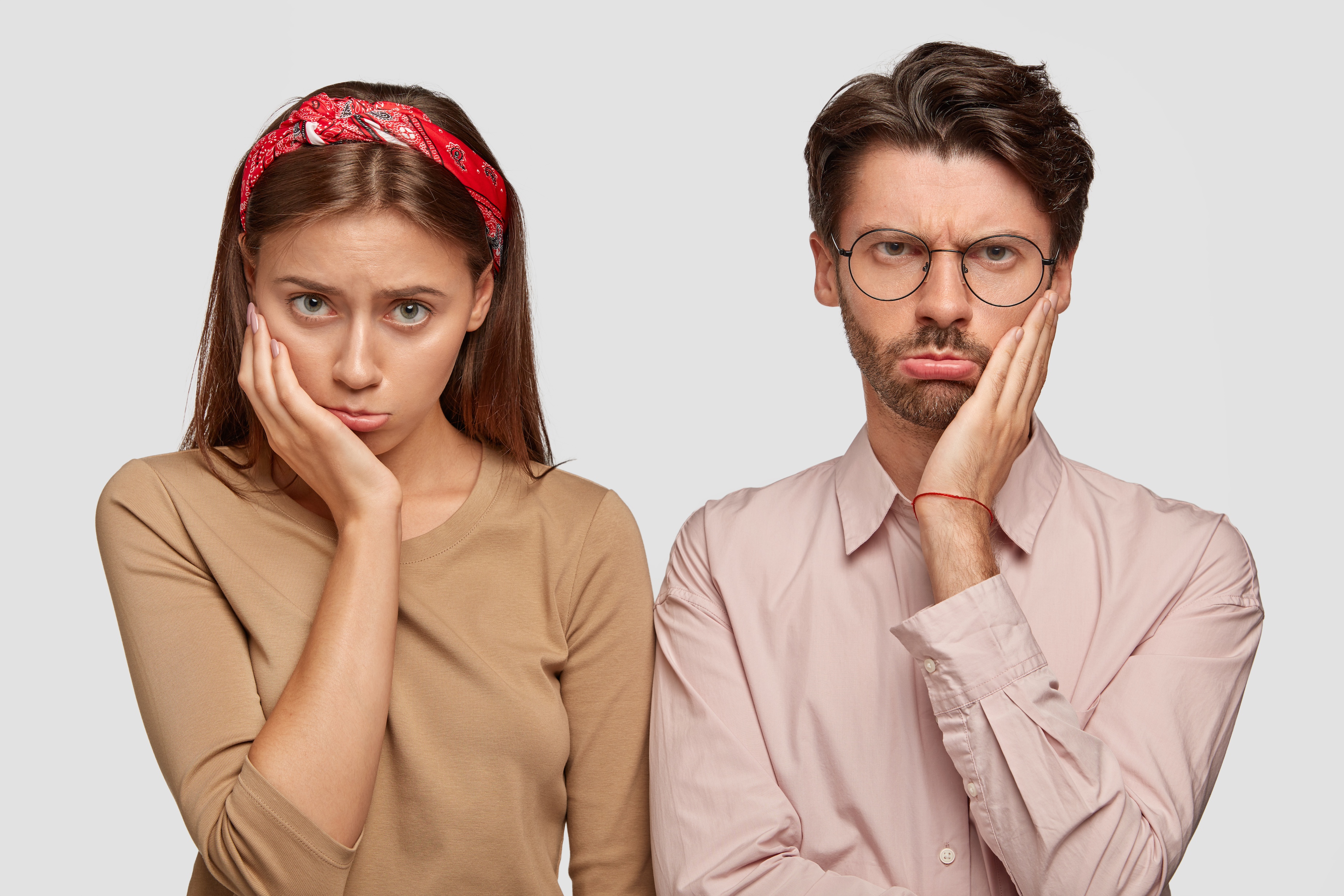 Displeased Woman and Man Displeased Woman and Man
